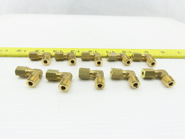 LEGRIS 0109 04 10 4mm Compression x Male BSPT Brass 90 Degree Elbow Lot of 10