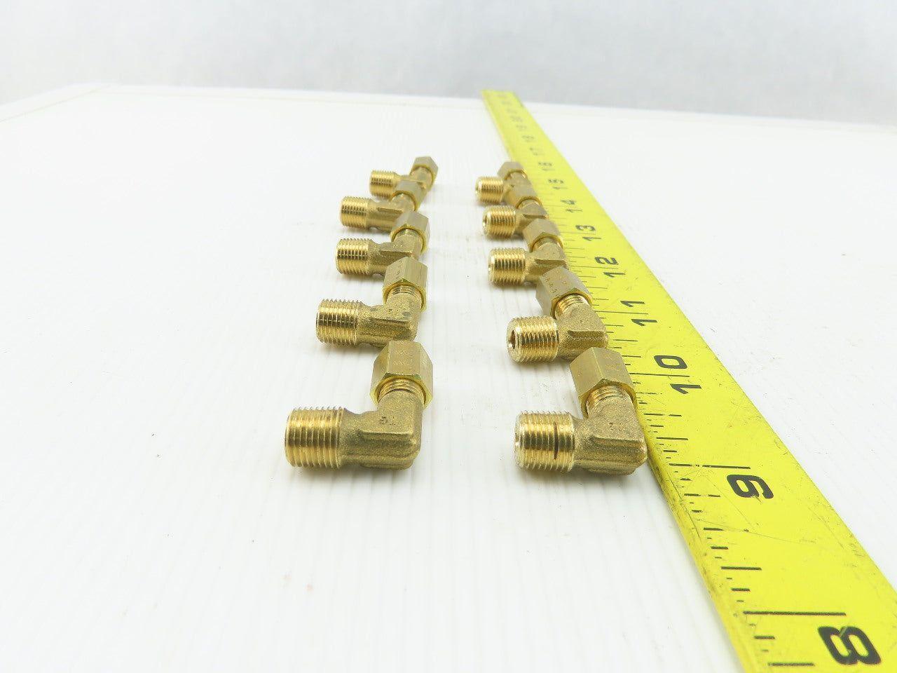 LEGRIS 0109 04 10 4mm Compression x Male BSPT Brass 90 Degree Elbow Lot of 10