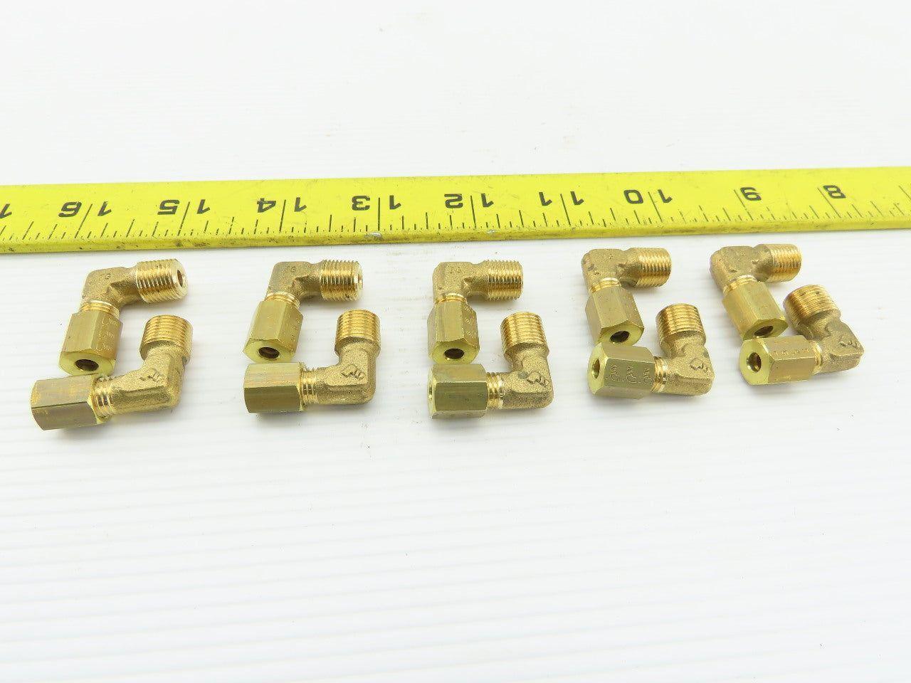 LEGRIS 0109 04 10 4mm Compression x Male BSPT Brass 90 Degree Elbow Lot of 10