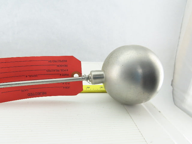 55-3-316 3" Dia. 316 Stainless Steel Float Ball W/ 1/4"x24" Long Rod