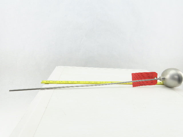 55-3-316 3" Dia. 316 Stainless Steel Float Ball W/ 1/4"x24" Long Rod