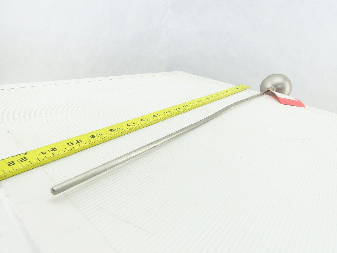 55-3-316 3" Dia. 316 Stainless Steel Float Ball W/ 1/4"x24" Long Rod