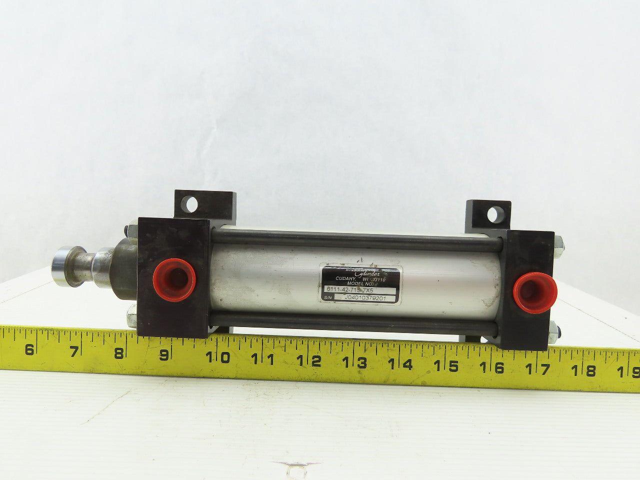 Milwaukee Cylinder 611-42-715S7X5 Pneumatic Air Cylinder 5" Stroke 2" Bore