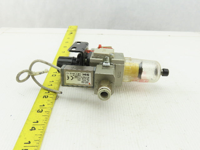 SMC AW2002BE Pneumatic Filter Regulator Lockout Valve Pressure & Switch Assembly