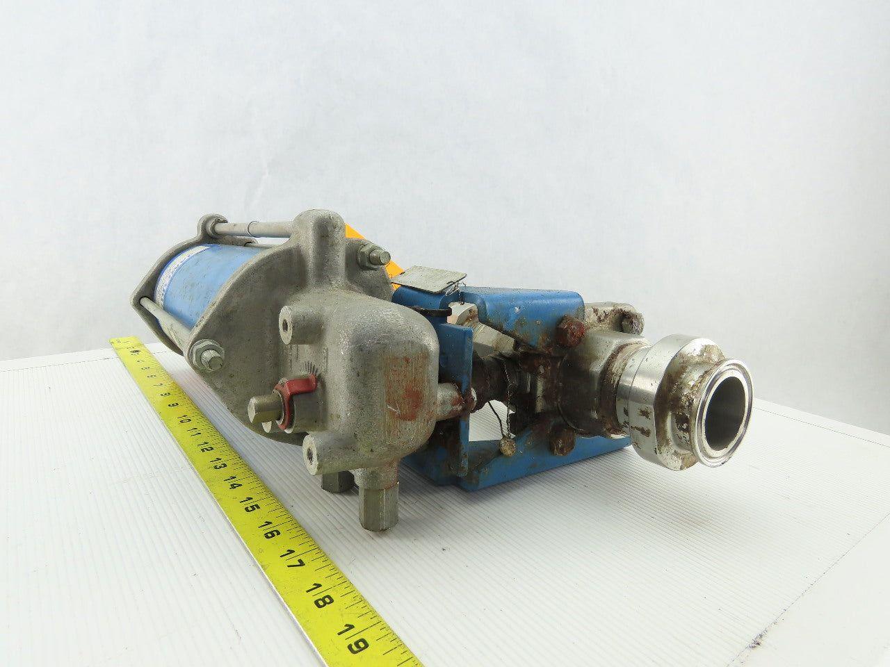 Jamesbury Pneumatic Actuator Stainless Steel 1-1/2" Sanitary Ball Valve