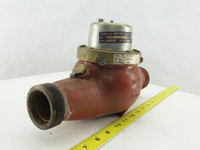 Carlon Type 413 Water Meter 1-1/2" Flow Range 3-85GPM 277PSI