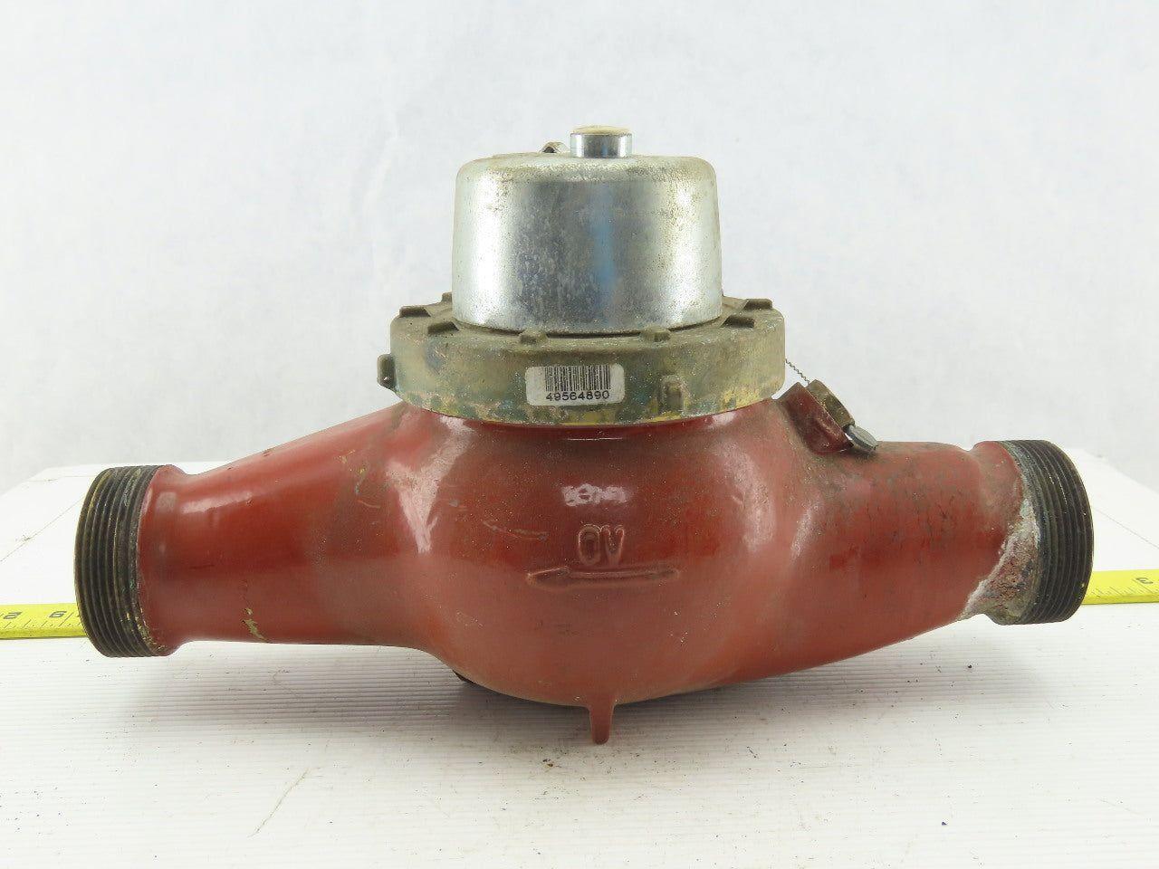 Carlon Type 413 Water Meter 1-1/2" Flow Range 3-85GPM 277PSI