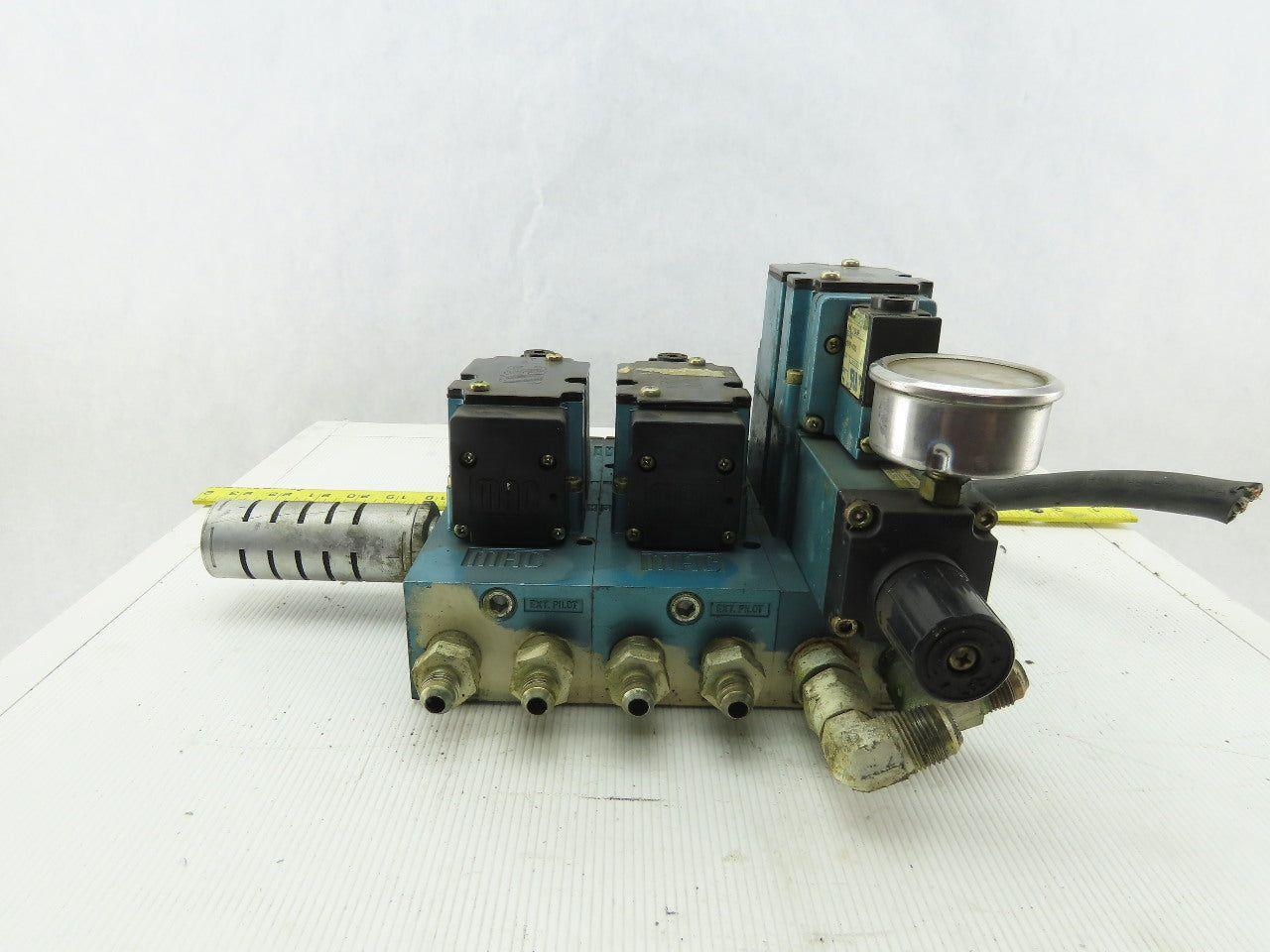 Mac 6311D-211PM-111DA Pneumatic Manifold 3 Valve Assembly 120V