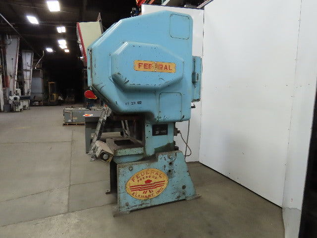 Federal Model 32 Ton OBI Mechanical Punch Press 3" Stroke 8" Throat 2Hp 3Ph