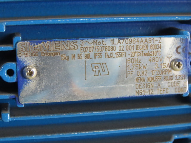 KSB ETABLOC GN 065-160/154 1.75Kw 2-1/2"x3" Centrifugal Pump End Suction 480Y