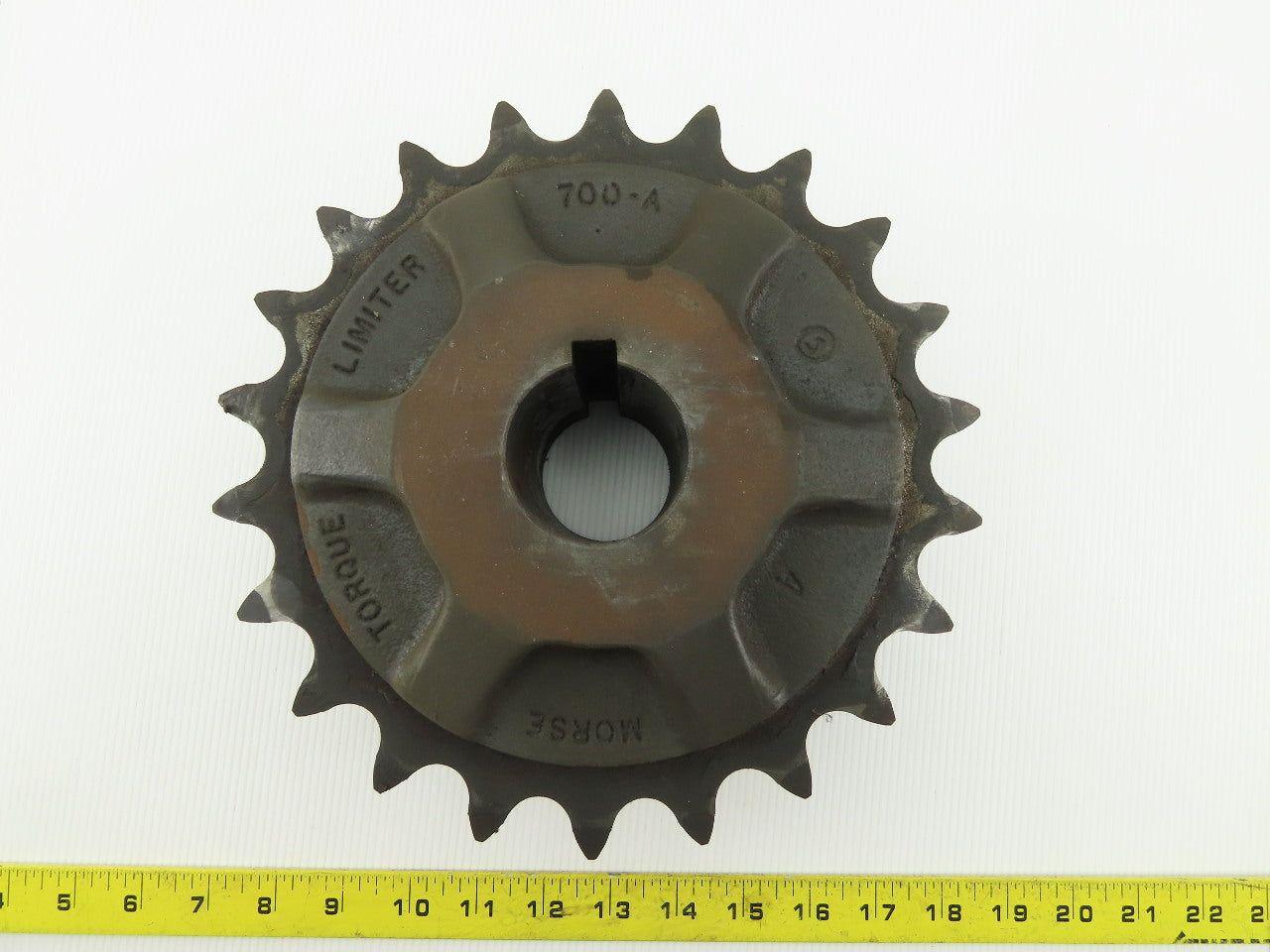 Morse 700-A Torque Limiter #100 Roller Chain Sprocket 22T 1.25" Pitch 2" Bore