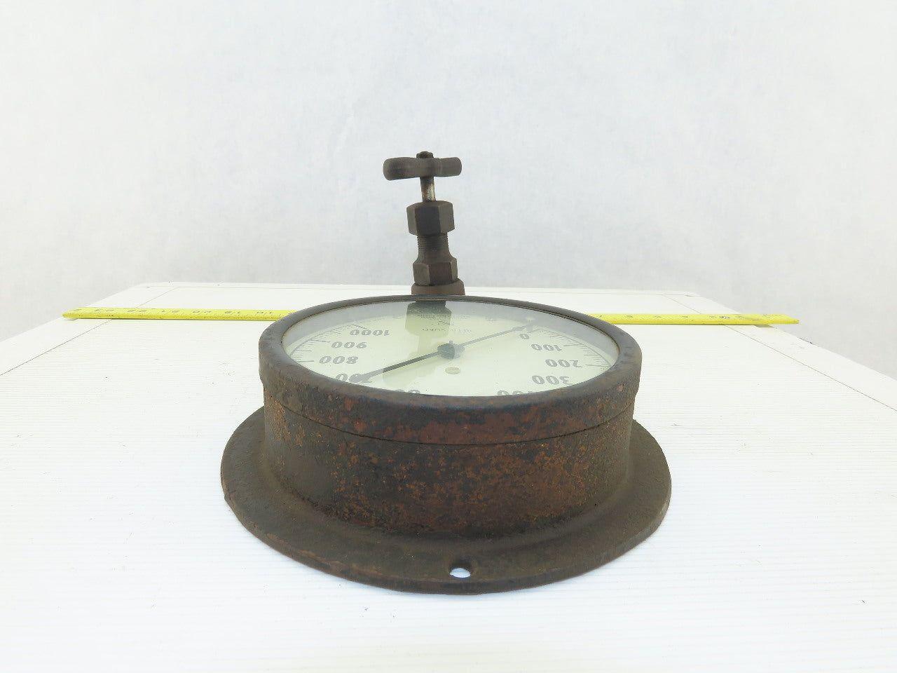 Ashcroft AMP 8331 Vintage Antique 5-1/2" Pressure Gauge 0-100PSI