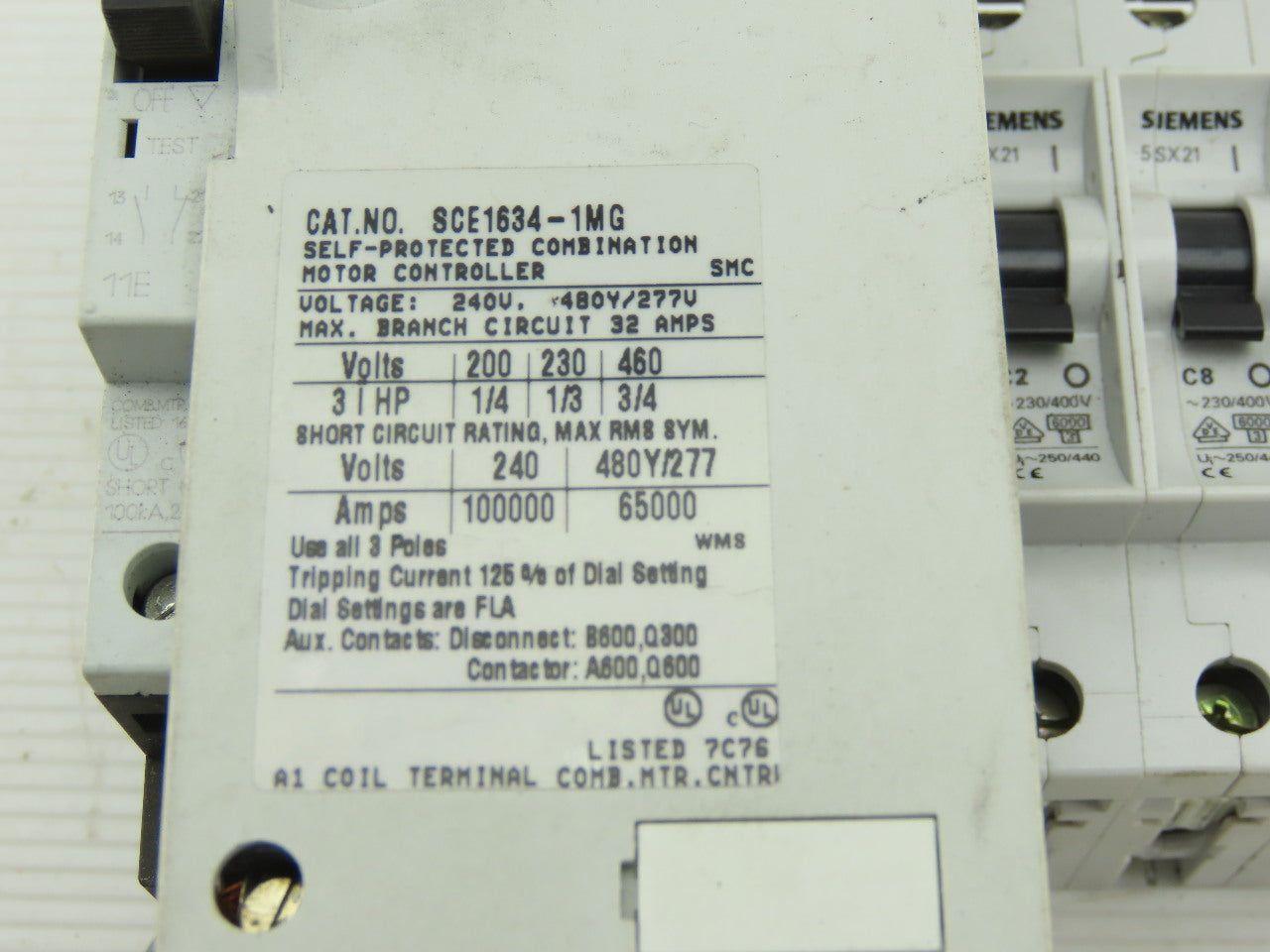 Siemens SCE1634-1MG 3Hp Self Protected Combination Motor Controller