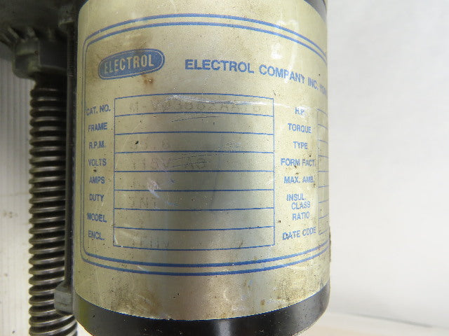 Electrol M-V03882AA76 Gear Motor Actuator Screw 19:1 Ratio 115V 1Ph