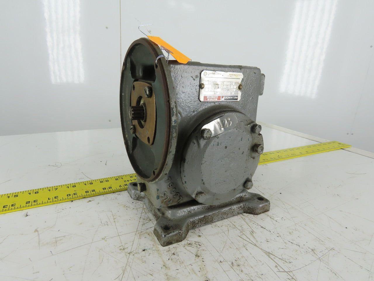 Reliance 804786JY 10:1 Gear Box Speed Reducer 1-1/2Hp 7/8" Output Shaft