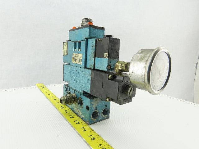 MAC MV-A1C-A251-PM-111DA9 Pneumatic Solenoid Valve W/Base & 120V Coil