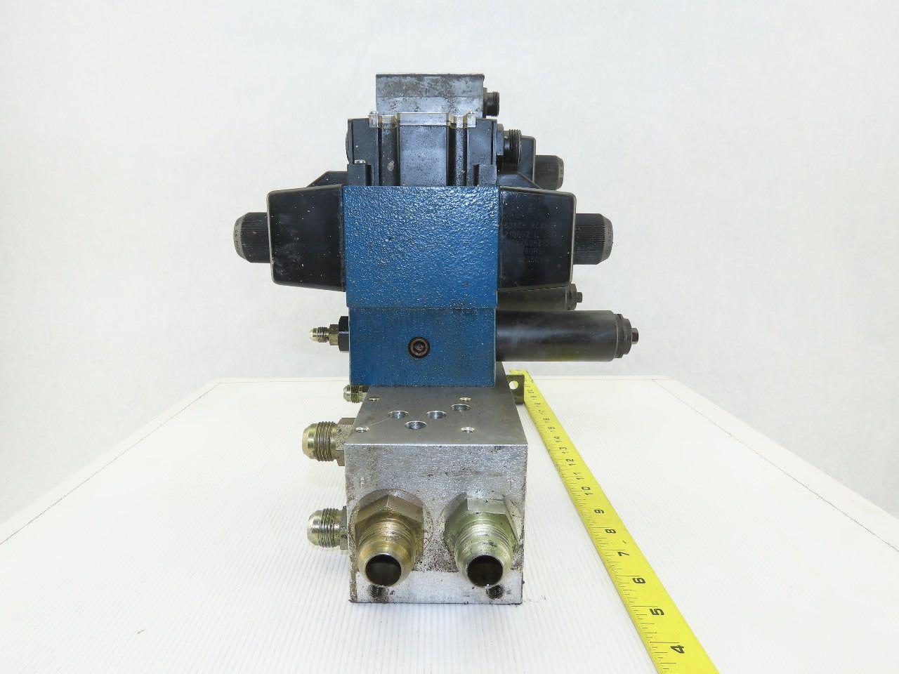 Rexroth Hydraulic valves W/3 Port Manifold Base Assembly