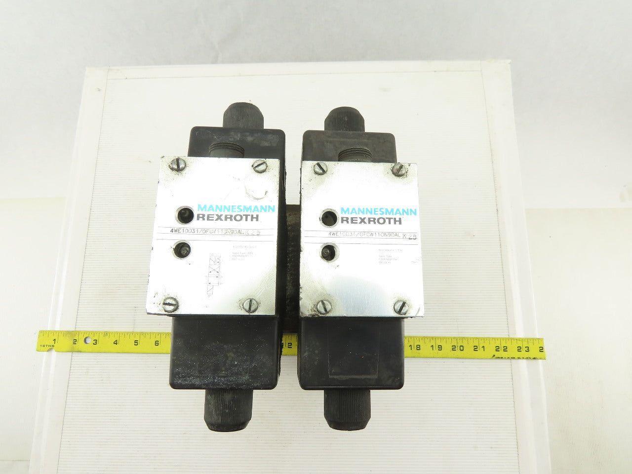 Rexroth 4WE10D31/0FCW110N9DAL 4/2 Way Hydraulic Valve Check Assembly 115V Coil