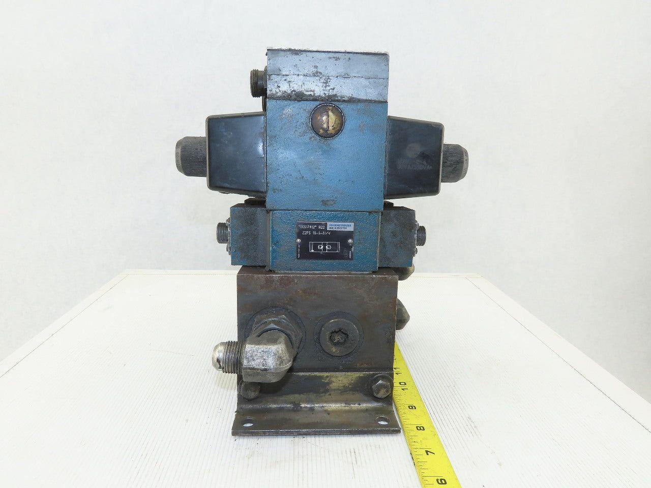 Rexroth 4WE10D31/0FCW110N9DAL 4/2 Way Hydraulic Valve Check Assembly 115V Coil