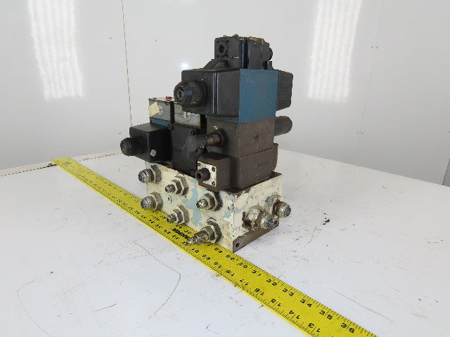 Rexroth 4WE10D31/0FCW110N9DAL 4/2 Way Hydraulic Regulated Valve Assembly 120V