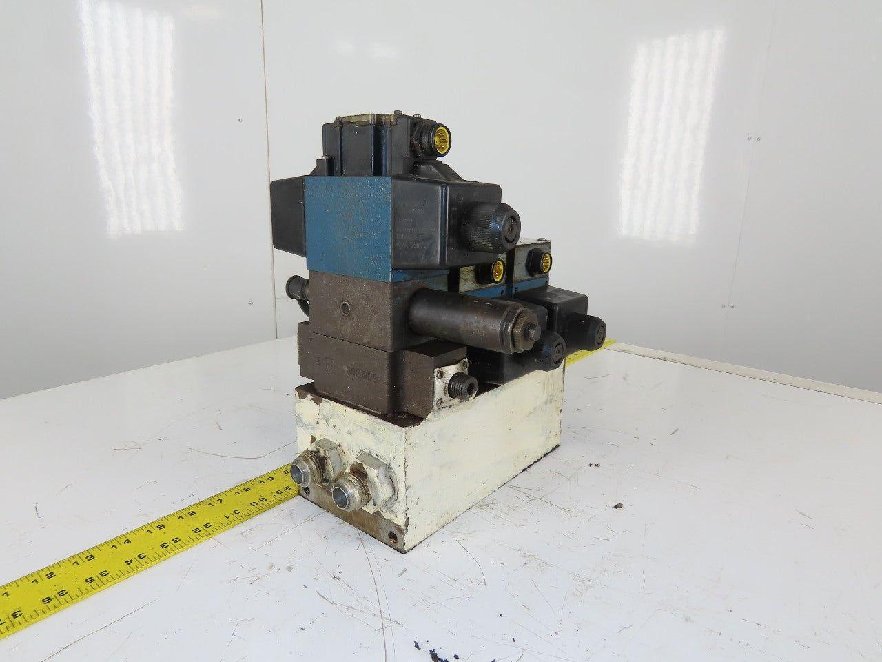 Rexroth 4WE10D31/0FCW110N9DAL 4/2 Way Hydraulic Regulated Valve Assembly 120V