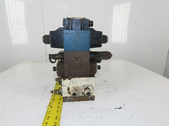 Rexroth 4WE10D31/0FCW110N9DAL 4/2 Way Hydraulic Regulated Valve Assembly 120V