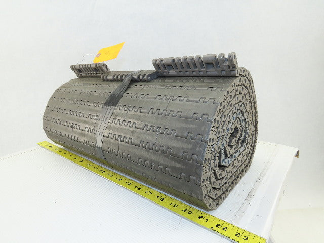 Rex 7705-06 Gray Mat Top Plastic Conveyor Chain Belt 18" Wide x 9' Long