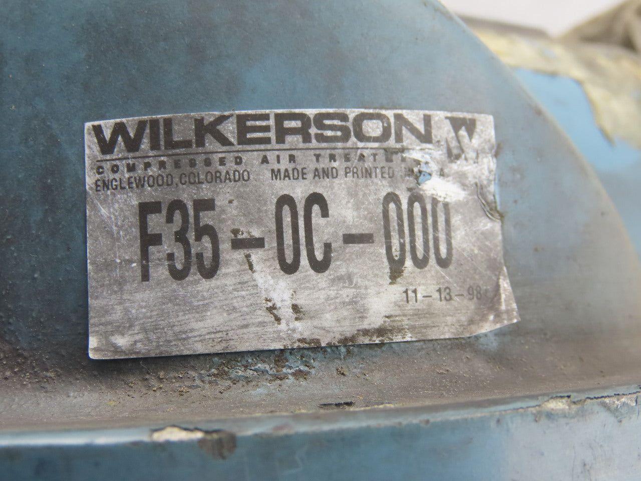 Wilkerson F35-0C-000 Jumbo General Purpose Filter 2" NPT 150PSI