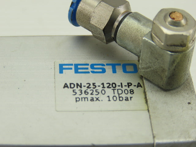 Festo TD08 ADN-25-120-I-P-A Pneumatic Compact Air Cylinder 25mm x 120mm 145 PSI