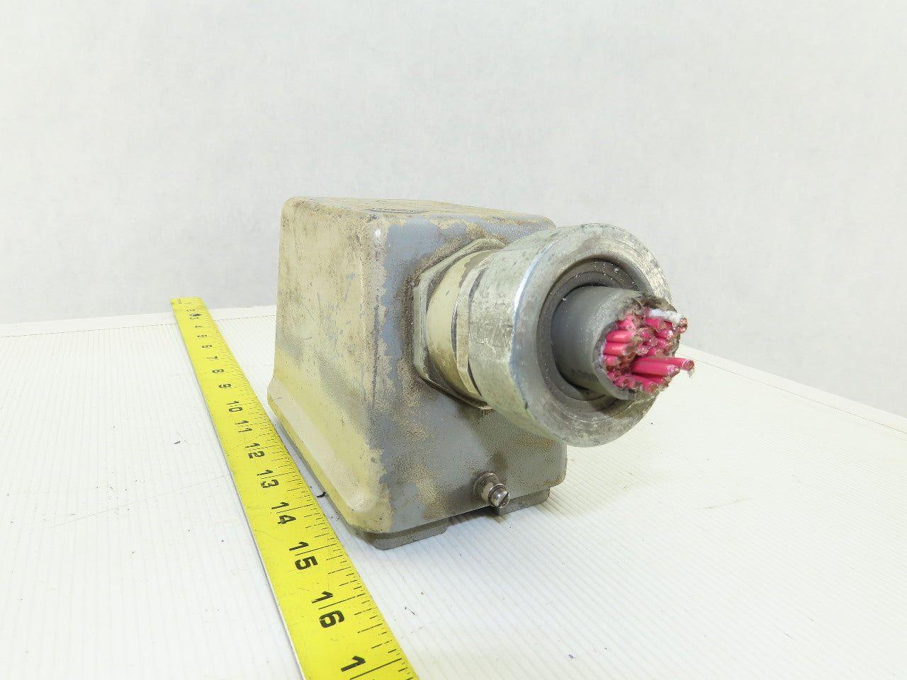 Harting HAN-E24F 24-Pin Female Connector Plug Housing Hood Side Entry 16A 400V