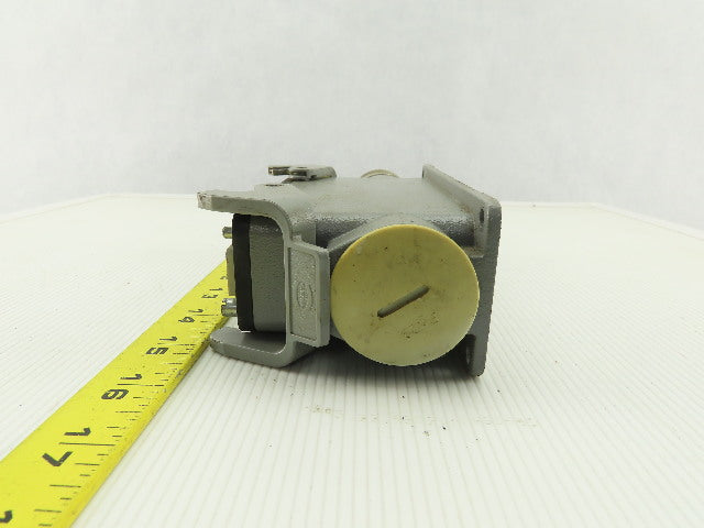 Harting Han 24 E-M 24-Pin Male Cable Connector Plug Aluminum Hood 16 Amp 600
