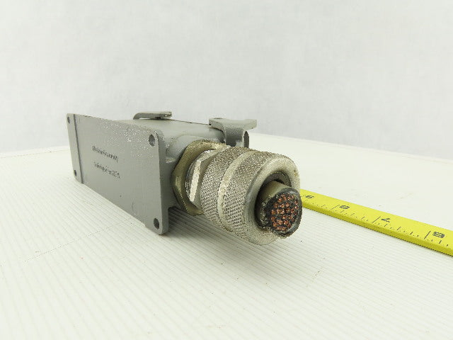 Harting Han 24 E-M 24-Pin Male Cable Connector Plug Aluminum Hood 16 Amp 600
