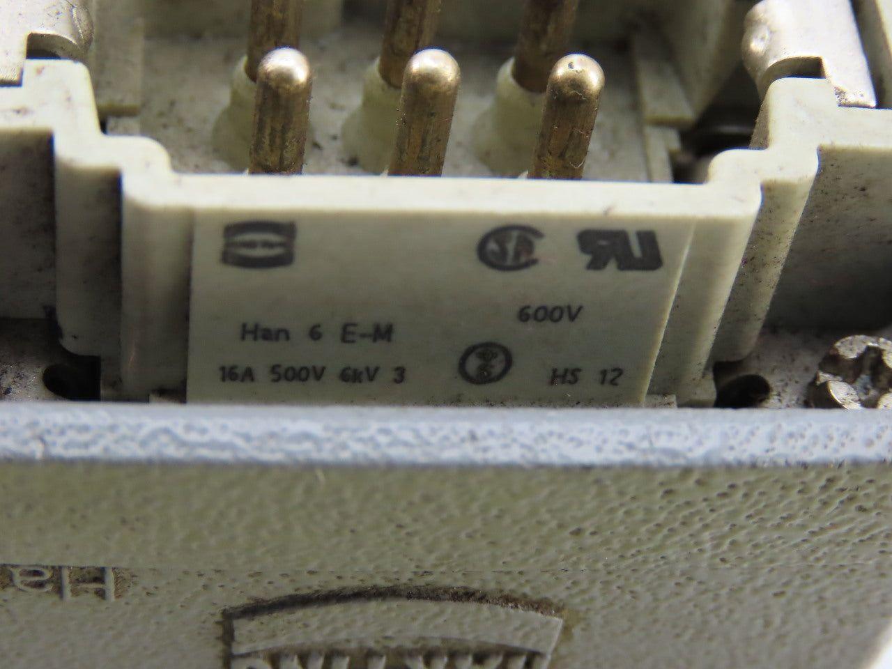 Harting HAN-6 E-M 6 Pin Male Side Entry Aluminum Housing Hood 16A 500V