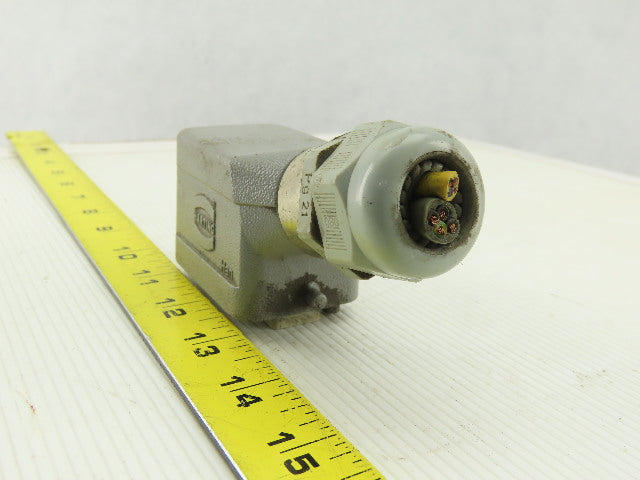 Harting HAN-6 E-M 6 Pin Male Side Entry Aluminum Housing Hood 16A 500V
