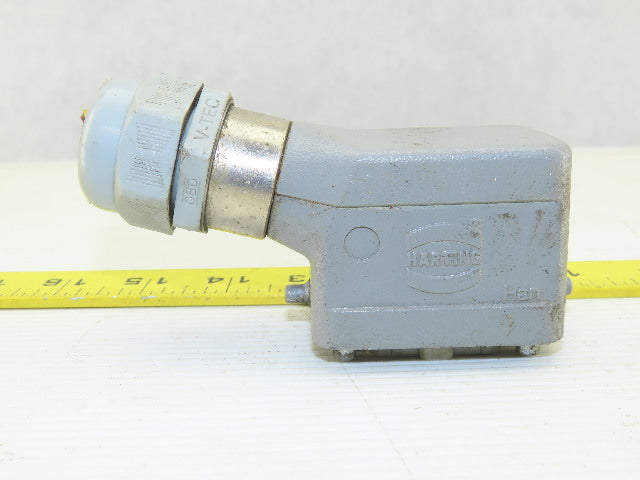 Harting HAN-6 E-M 6 Pin Male Side Entry Aluminum Housing Hood 16A 500V