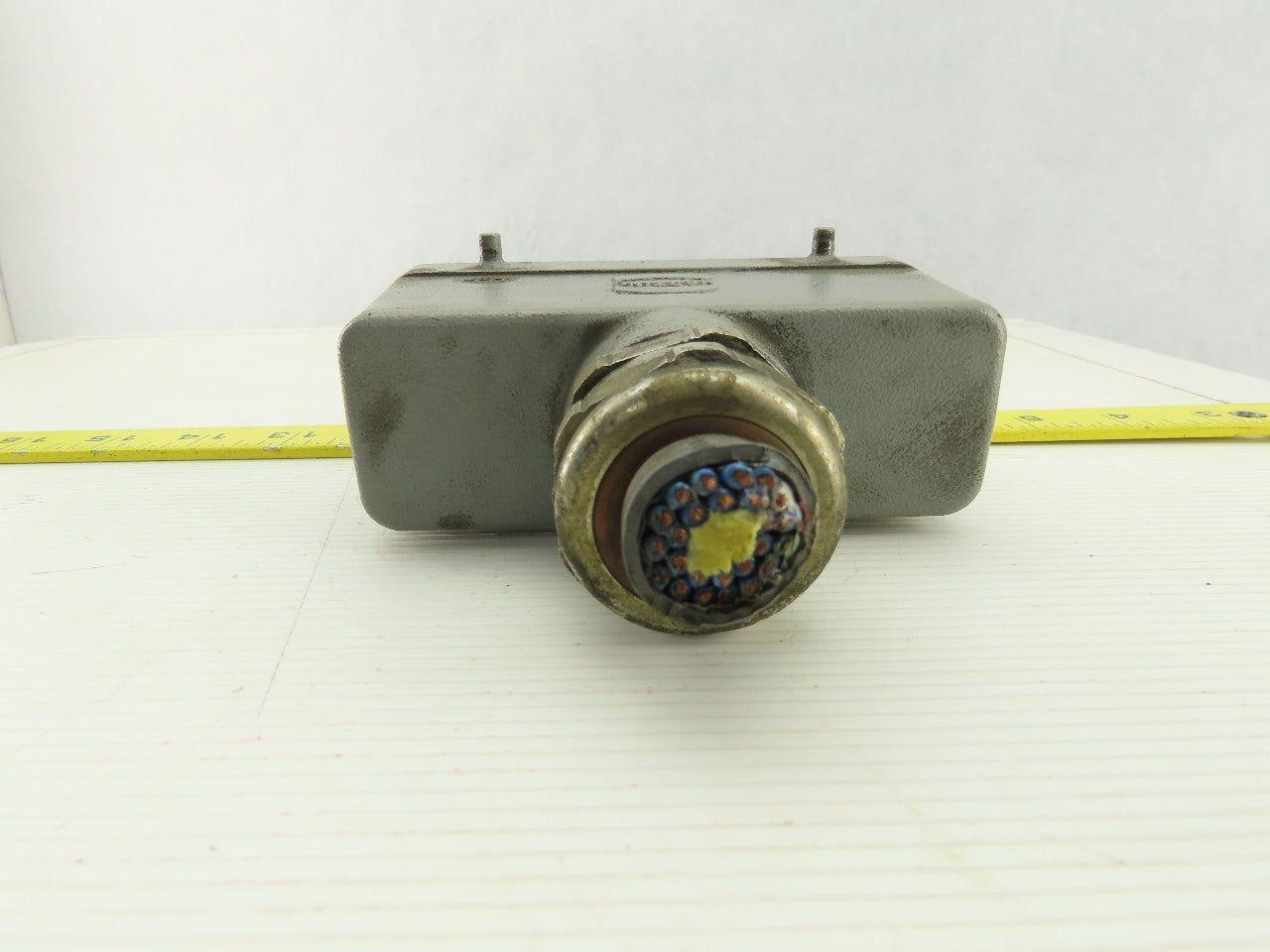 Harting Han 24 E-M 24 Pin Housing Assembly Base & Hood W/Inserts 16A 500V