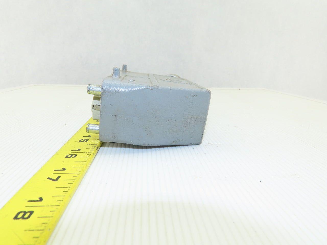 Harting HAN 24E-F 24-Pin Female Cable Connector Plug Aluminum Hood 16 Amp 500V