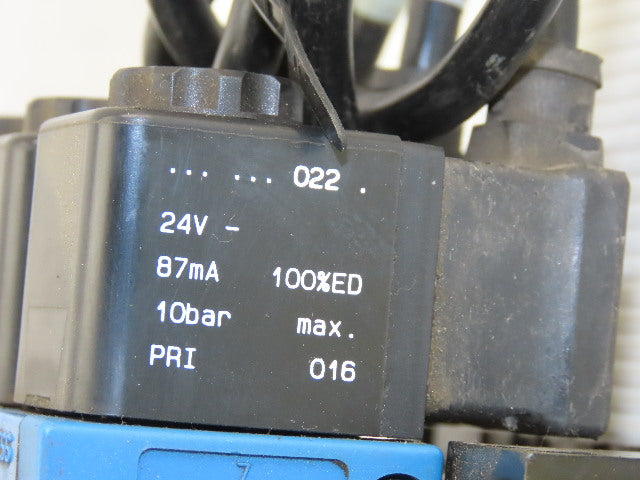 Rexroth PW67697-5C 3 Pneumatic Valves 24VDC Coil Manifold Assembly