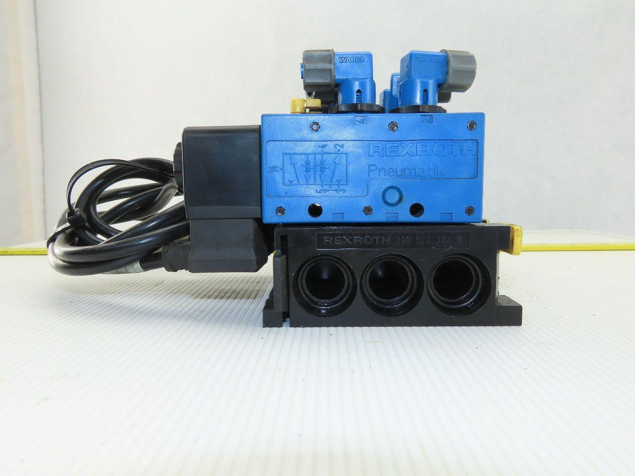 Rexroth PW67697-5C 3 Pneumatic Valves 24VDC Coil Manifold Assembly