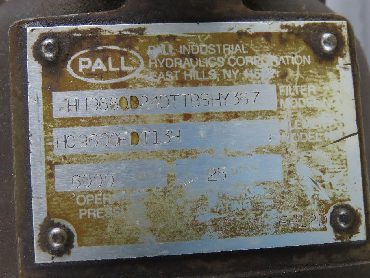 Pall HH9660d24dttbshy367 HC9600FDTI3H Hydraulic Pressure Filter 6000 PSI
