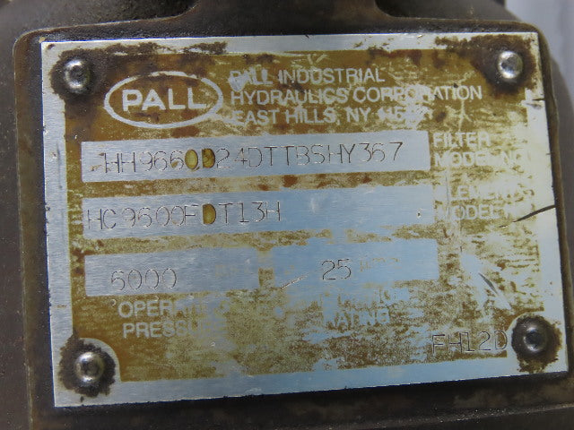 Pall HH9660d24dttbshy367 HC9600FDTI3H Hydraulic Pressure Filter 6000 PSI