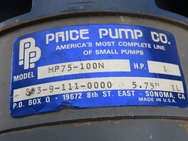 Price Pump 8-135802-21 1Hp Electric Motor 200-230/460V 3Ph J56 Frame 3480RPM
