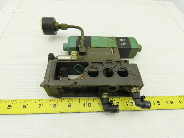 Numatics 801SS400K000030 Pneumatic Solenoid Valve W/0825S4515000030 Regulator