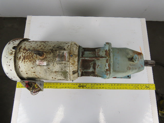 Inline Gear Reducer 5:1 Ratio W/15Hp Baldor Wash Down Motor 230/460V 3Ph