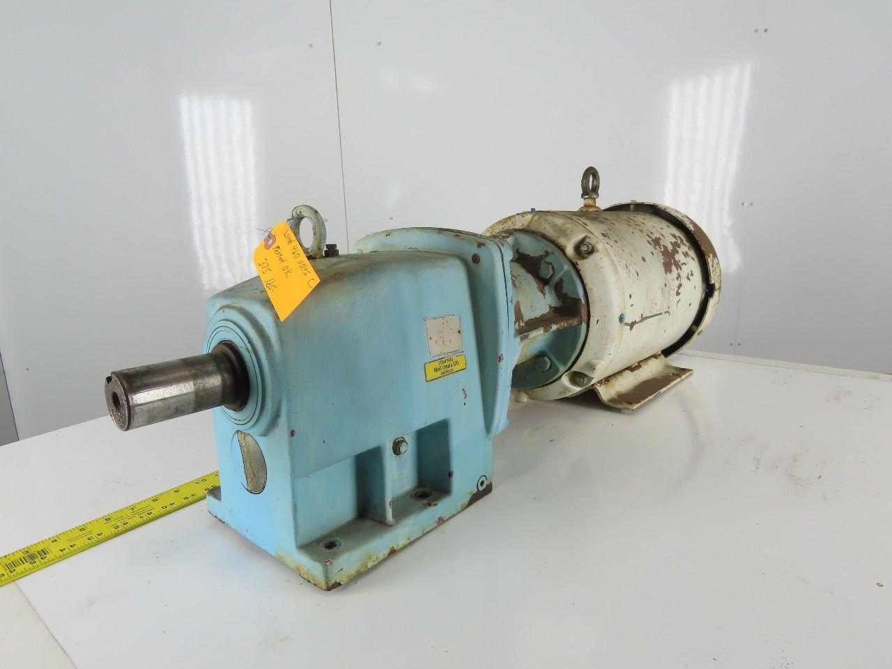 Inline Gear Reducer 5:1 Ratio W/15Hp Baldor Wash Down Motor 230/460V 3Ph