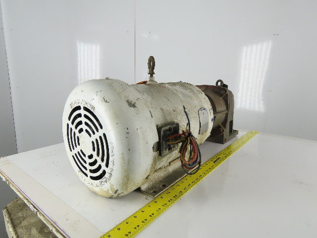 Inline Gear Motor Reducer 5:1 Ratio W/15Hp Baldor Wash Down Duty 230/460V 3Ph