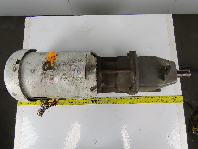Inline Gear Motor Reducer 5:1 Ratio W/15Hp Baldor Wash Down Duty 230/460V 3Ph