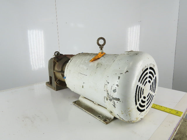 Inline Gear Motor Reducer 5:1 Ratio W/15Hp Baldor Wash Down Duty 230/460V 3Ph