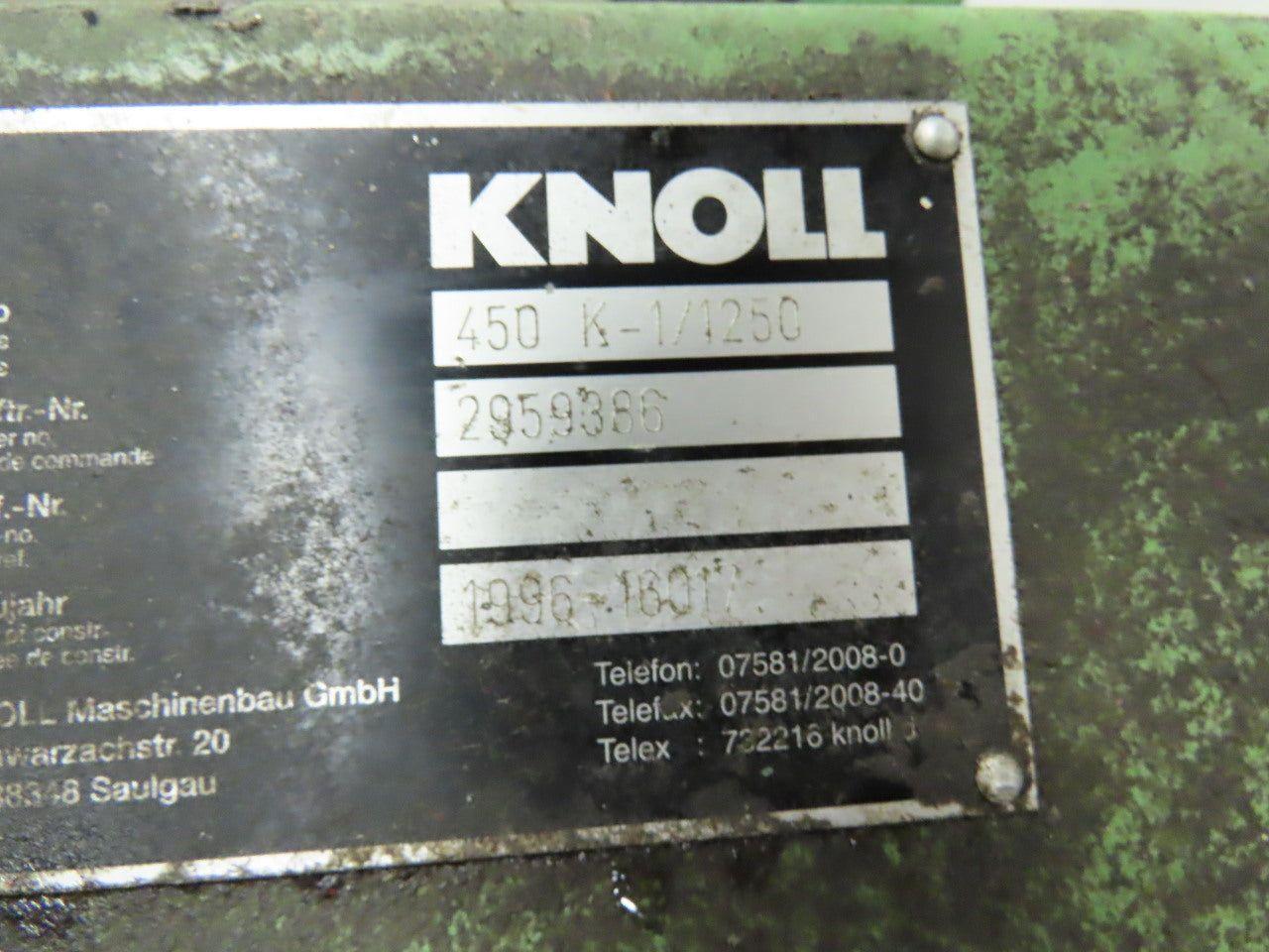 Knoll Incline Belt Chip Conveyor 4FPM 39" x 23" Intake 31" Discharge 440V 3Ph