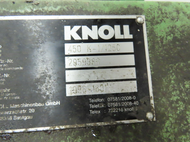 Knoll Incline Belt Chip Conveyor 4FPM 39" x 23" Intake 31" Discharge 440V 3Ph